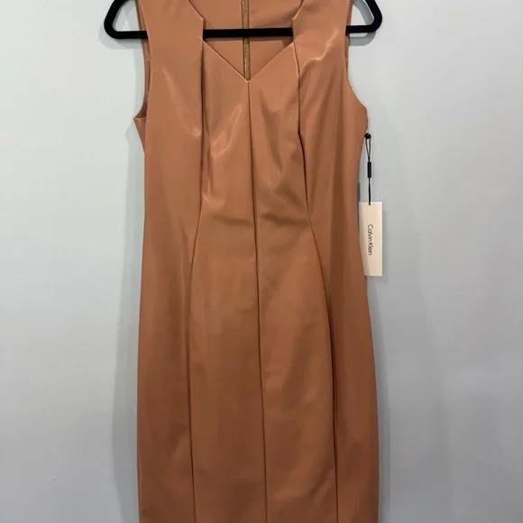 chinese dress ladies CALVIN KLEIN 205W39NYC Size 9.5 Tan Solid Leather Lace Up Shoes  Sui  Generis Designer Consignment